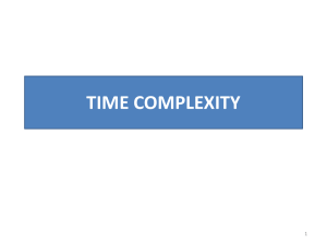 TIME COMPLEXITY - cs-314
