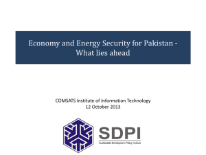 Energy COMSATS 12 Oct 13 - COMSATS Institute of Information