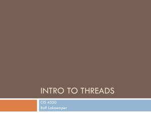 Intro to Threads and State Machines