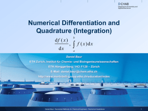 Numerical Quadrature (Integration)