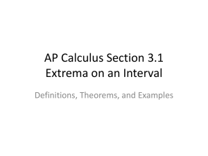 AP Calculus Section 3.1