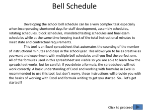 Bell Schedule Tool Instructions - CCASN