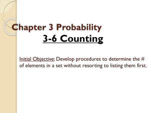 Chapter 3 Probability3-6 Counting