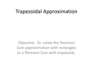 Trapezoidal Approximation