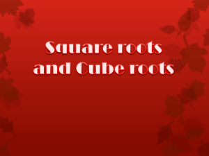 Square Roots - Primary Resources