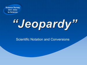 Jeopardy SS1 Numbers and Conversions