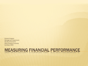 Measuring Financial Performance