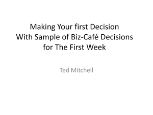 01-First-Decision - Welcome to Prospect Learning