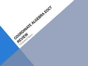 Coordinate algebra EOCT review