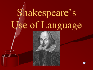 Shakespeare`s Language PPT