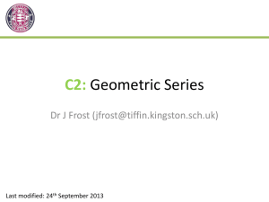C2 - Chapter 7 - Geometric Series