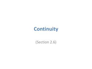 Section 2.6 - Continuity