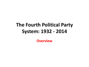 The Fourth Political Party System: 1932 - 2014