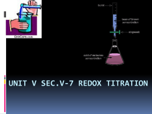 Sec. V.7 REDOX Titration - Ooops!