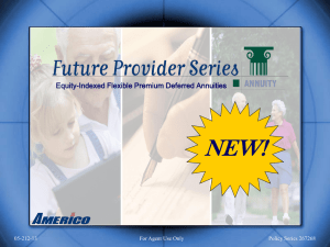 Americo Future Provider Series Power Point