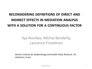 reconsidering definitions of direct and indirect effects in mediation