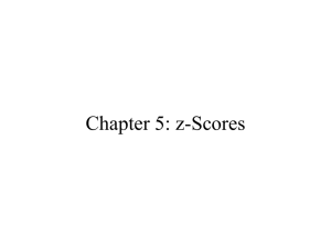 Chapter 5 z-Scores