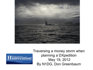 DXpedition Costs Presentation - Hamvention 2012 by Don, N1DG