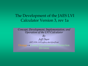 JAES LVI Calculator Power Point