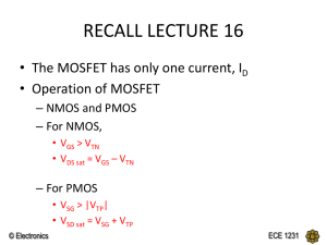 MOSFET - DC Analysis