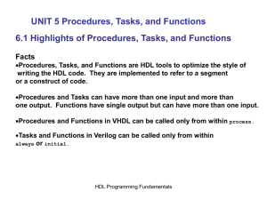 UNIT 5 Procedures, Tasks, and Functions - KIT
