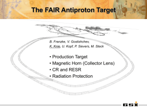 Antiproton Production at FAIR - GSI WWW-WIN