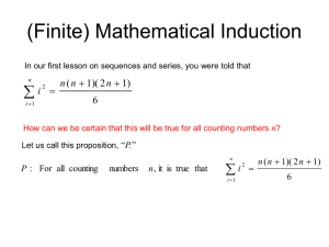 (Finite) Mathematical Induction