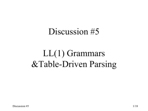 Grammars & Table