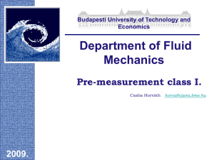 Measuring pressure / U tube manometer I.