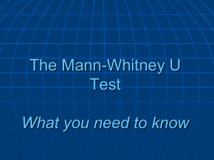 Mann-Whitney U Test Powerpoint