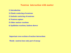 Interaction of neutrons with matter