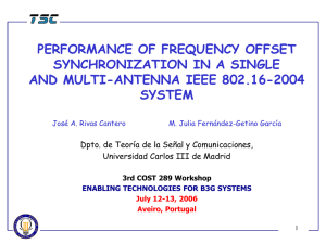 performance of frequency offset synchronization in a