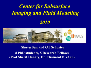 PPT - University of Utah`s Tomography and Modeling/Migration