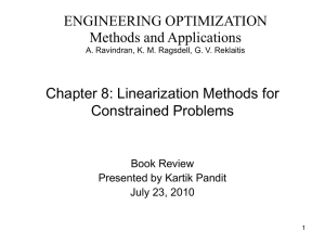 Linearization Methods for Constrained Problems