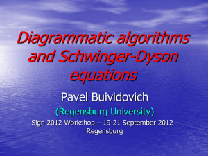 Diagrammatic algorithms and Schwinger-Dyson equations