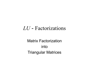 LU-Factorizations