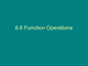 7.6 Function Operations