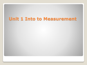 Unit 1 Measurement