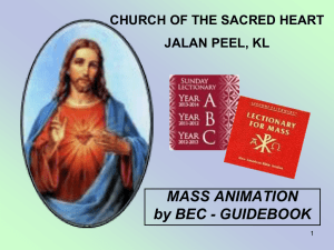 Bec Mass Guideline - Church Of The Sacred Heart Of Jesus