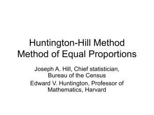 Huntington-Hill Apportionment Method