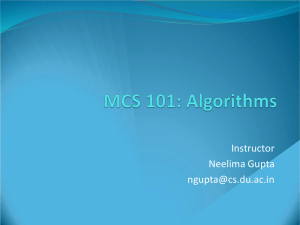 MS 101: Algorithms