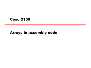 ARC assembly code: Arrays
