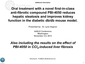 Oral treatment with PBI-4050, a novel first-in-class anti