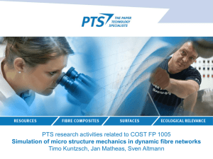 Simulation of micro structure mechanics in dynamic fibre networks