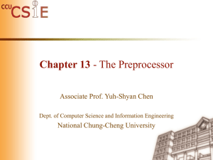 13.4 The #define Preprocessor Directive