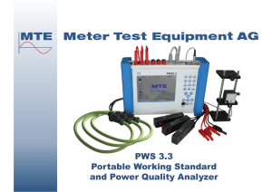 Power Quality Analysis Functions - MTE
