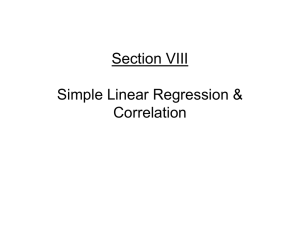 Simple Linear regression & correlation