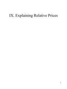 IX. Explaining Relative Prices