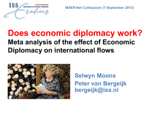 Does economic diplomacy work?