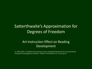 Satterthwaite`s Approximation for Degrees of Freedom